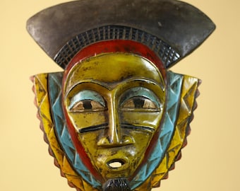 Carved Wooden Sun Mask: Burkina Faso Bwa Tribal Art (43x41x5cm) - Etsy