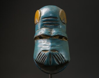手彫りのグロモンキーマスク：アフリカの部族芸術、木彫り-8582 - Etsy