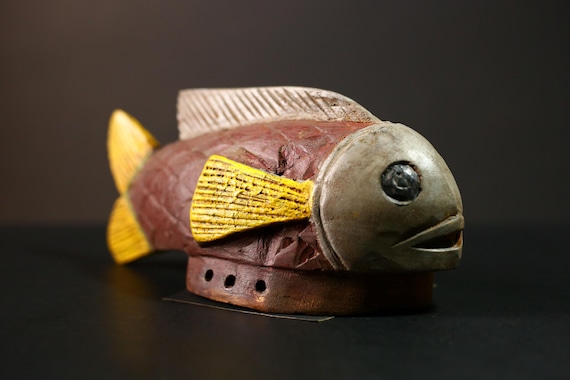 手彫りのボゾ魚人形：アフリカの部族芸術彫刻-G4270 - Etsy 日本