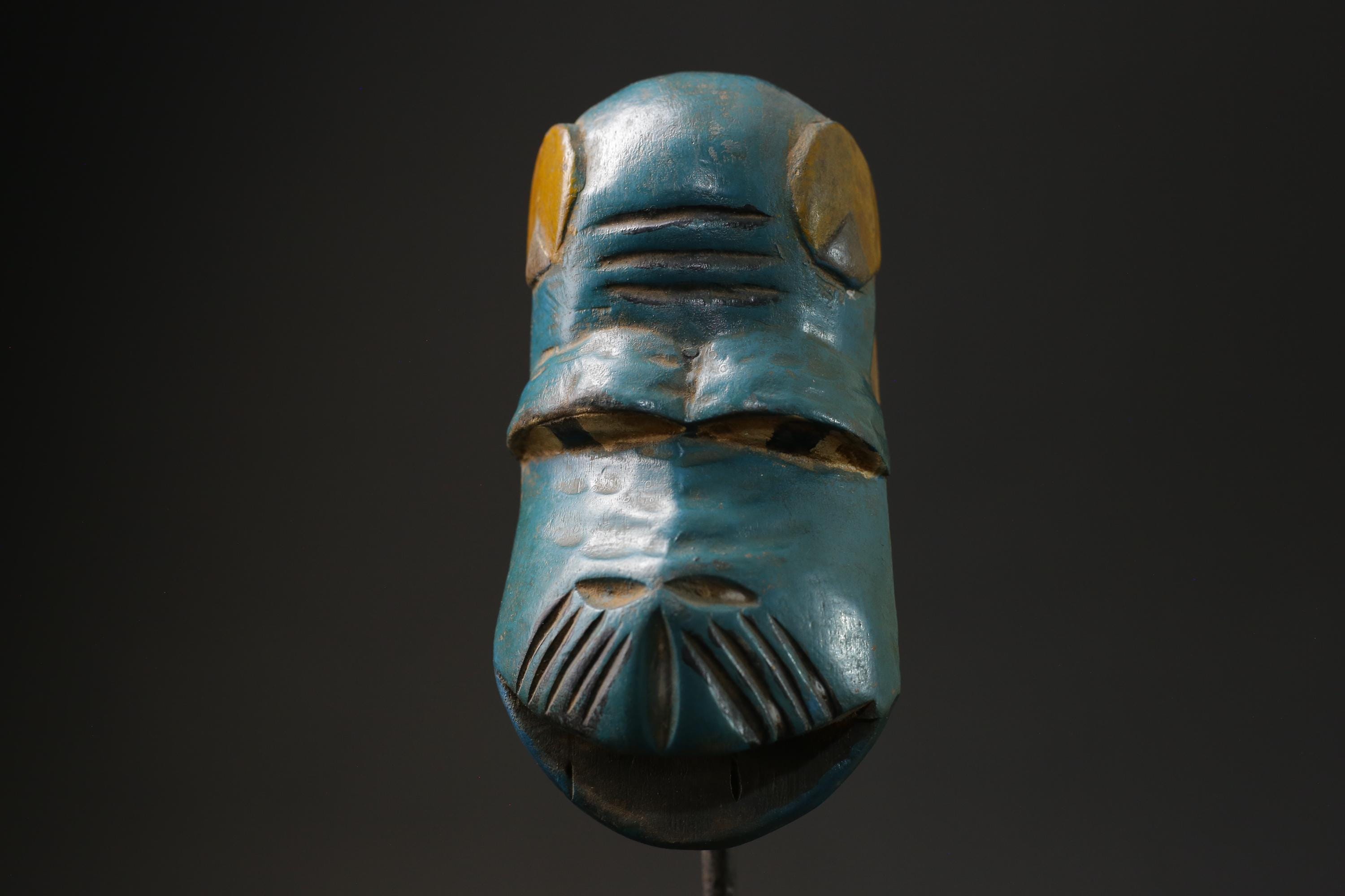 手彫りのグロモンキーマスク：アフリカの部族芸術、木彫り-8582 - Etsy