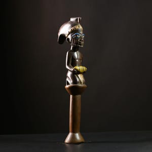 African Staff Handcrafted Wooden Decor Unique Art Piece from Africa-G4158