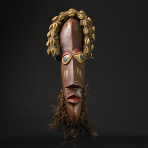 African Mask - Authentic Dan Tribal Art Handcrafted Wall Decor from Liberia, Unique African Masks for Home Decor, Cultural Collectible-G2232
