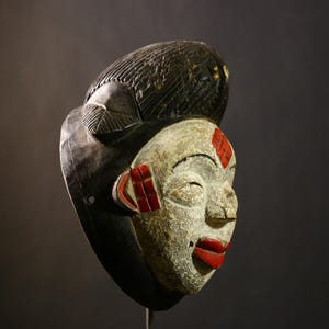 African Antique Puno Tribal Mask | Authentic Handcrafted | Wooden Wall Art | Ethnic Decor | Unique Cultural Piece-G4333