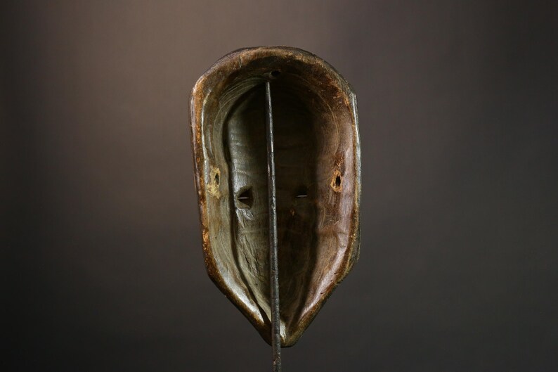 African Authent Vintage Lega Mask Traditional Bwami Society Wall Art