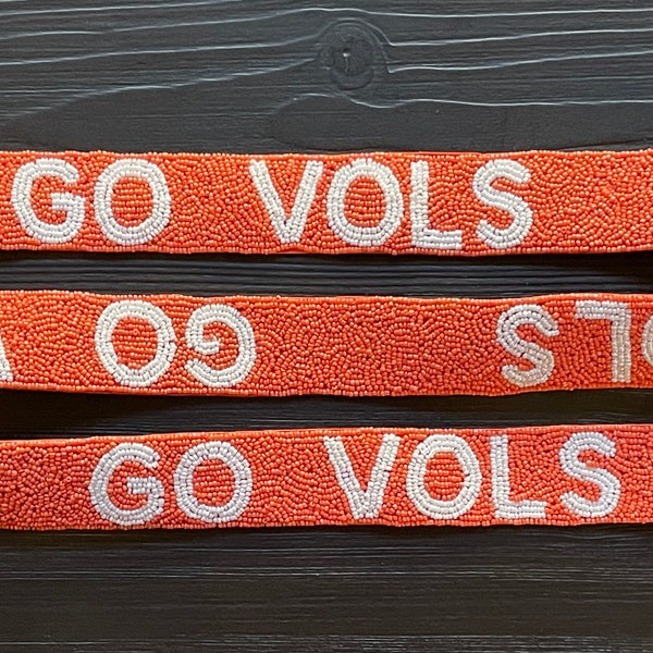 Go Vols Beaded Bag Strap, UTK Bag Strap, University of Tennessee Bag Strap, UTK Game Day Accessories