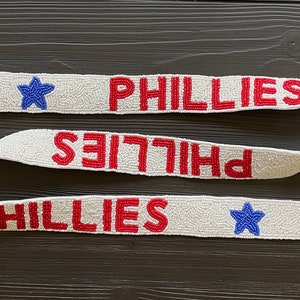 Phillies Beaded Purse Strap, Phillies Game Day Accessories, Stadium Bag Strap, Philadelphia Phillies, Phillies Baseball Purse Strap