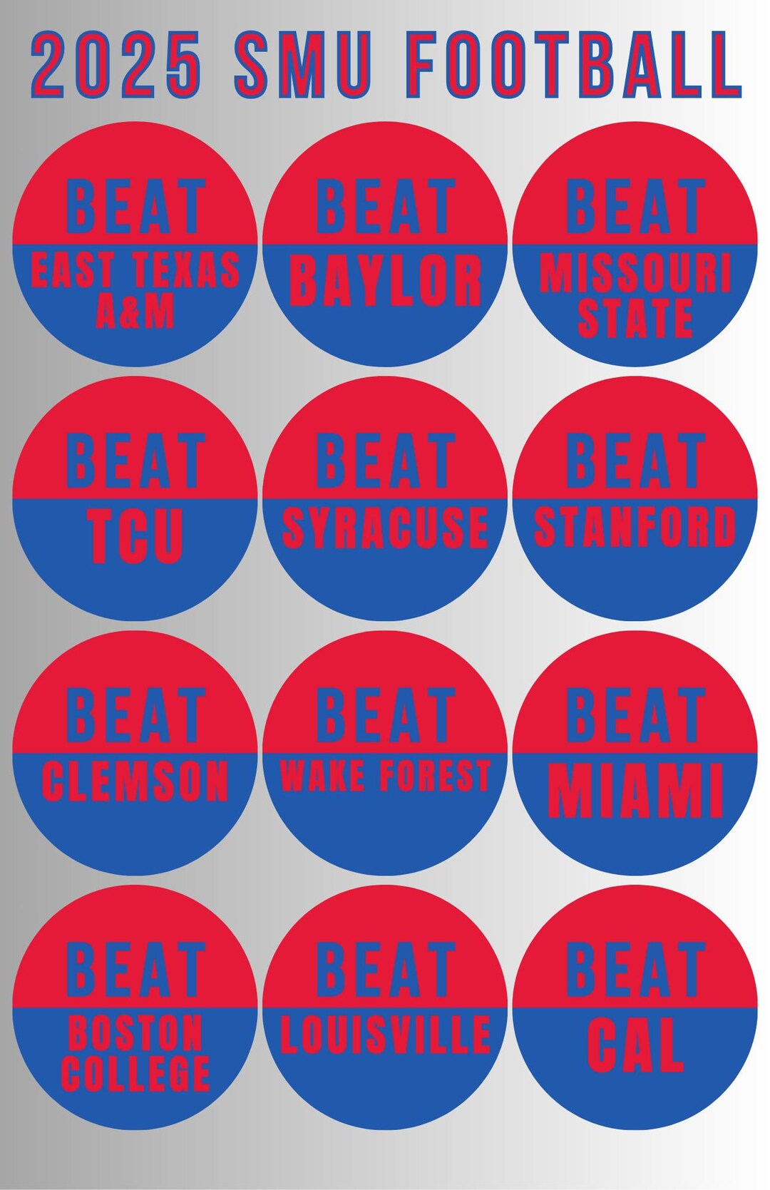 BEAT OPPONENT Buttons, Game Day Buttons, Beat Opponent Buttons, 2025 ...