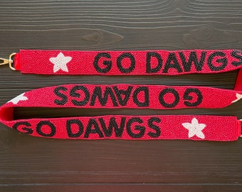 Go Dawgs UGA Beaded Purse Straps, University of Georgia football, Tailgate, Go Dawgs, Game day accessories, Athens, Sanford, Bag Strap