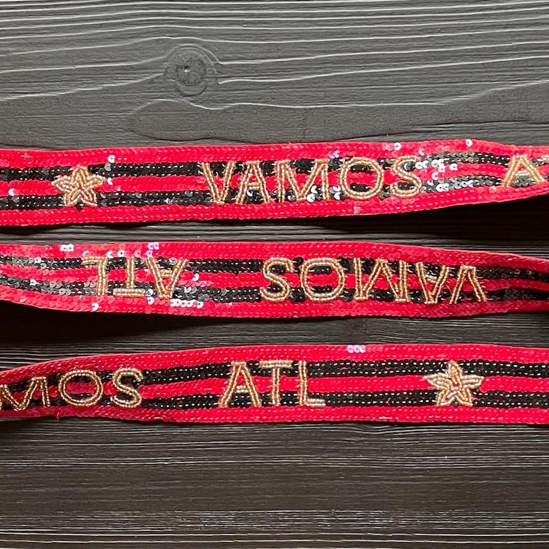 It's Gameday Beaded Bag Strap in Red
