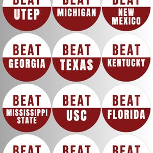 BEAT OPPONENT buttons, game day buttons, beat opponent buttons, 2026 football buttons, 2026 football pins, game day pins