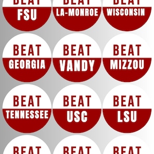 ALABAMA BEAT OPPONENT buttons, bama game day buttons, beat opponent buttons, 2025 football buttons, 2025 football pins, alabama game day pin