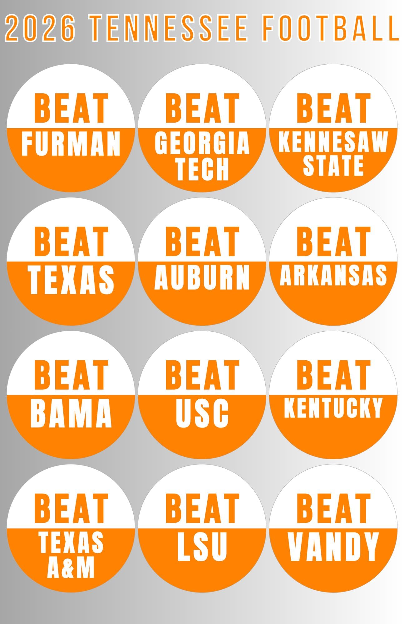 BEAT OPPONENT Buttons, Game Day Buttons, Beat Opponent Buttons, 2026 ...