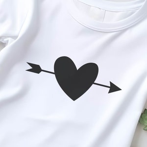 Hart en pijl SVG PNG PDF | Valentijnsdag Svg, liefde png, Cricut-bestand, hart Svg, hart png, voor minnaar