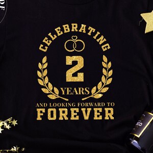 2o Aniversario de Boda PNG Svg Pdf, 2o Aniversario Png, 2o Svg, 2o Png, 2 Años Png, 2 Años Svg, Gold Glitter DTF, Sublimación DTG