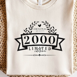 Qualità originale 2000 Edizione limitata SVG PNG PDF / 2000 Svg, 2000 Compleanno Png, 2000 Png, 2000 Shirt Design