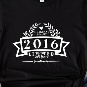 Originalqualität 2016 Limited Edition SVG PNG PDF 2016 Svg, 2016 Geburtstag Png, 2016 Png, 2016 Shirt Design Bild 1