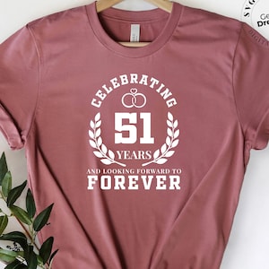 51.o aniversario de boda PNG Svg Pdf, 51.º aniversario de boda png, 51.o svg, 51.º png, 51.º año png, 51.º año svg, brillo dorado DTF, DTG