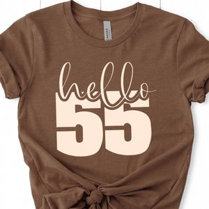 Bonjour 55e SVG PNG PDF | Bonjour 55 Svg, Bonjour 55 Svg, 55 ans Svg d'anniversaire, Svg d'anniversaire, conception de t-shirt 55e anniversaire, anniversaire Png