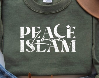 Peace Love Islam SVG, PNG, PDF | Muslim Shirt Design, islam shirt design, muslim svg, muslim png, svg for muslim, Muslim Quotes Svg, Cricut