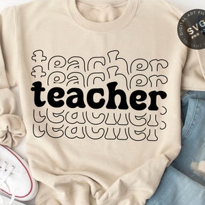 Teacher SVG PNG PDF | Teacher Shirt Svg, Teacher Mode Svg, Gift For Teacher Svg, Teacher Life Svg, School Svg, Png Sublimation