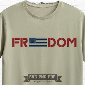 Freiheit USA Flagge SVG PNG | 4. Juli Svg, Fourth Of Jully Svg, Vaterländisches Hemd svg Sublimation Vaterländisches Druckdesign