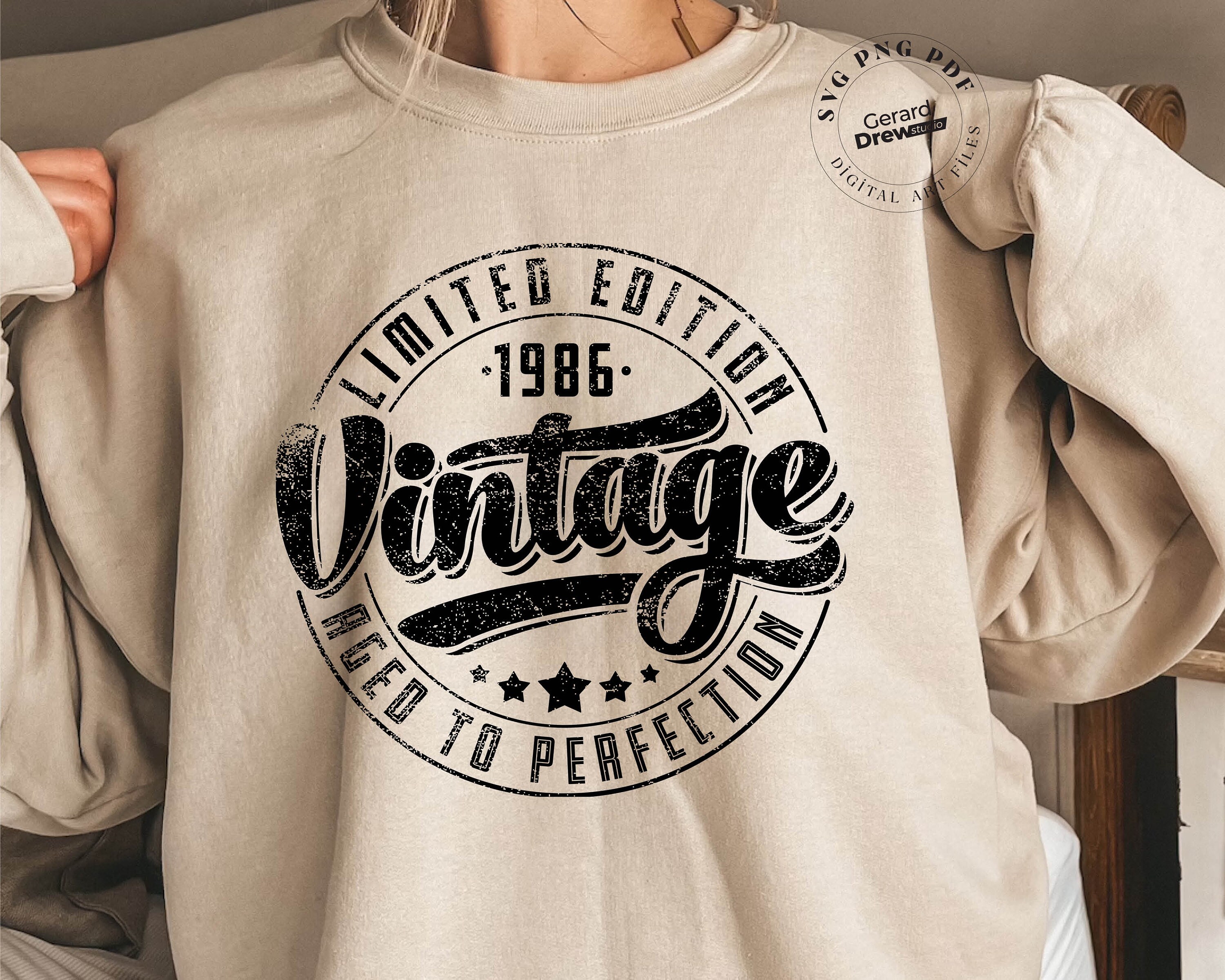 Vintage 1986 Limited Edition Design (SVG PNG PDF) - Etsy