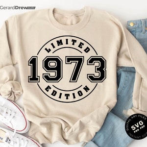 Limited Edition 1973 SVG PNG PDF | Verjaardag Svg, 1973 Svg, verjaardag Png, 1973 Png, Cricut-bestand, Svg-bestand, digitaal snijbestand, Instant Download