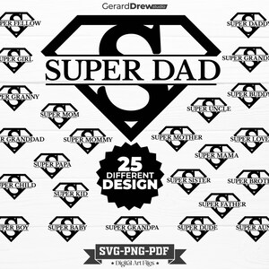 Super Família SVG PNG PDF | Super Pai Svg, Mãe Svg, Bebê Svg, Menino Svg, Menina Svg, Vovô Svg, Vovó Svg, Papa Svg, Papai Svg, Irmã Svg