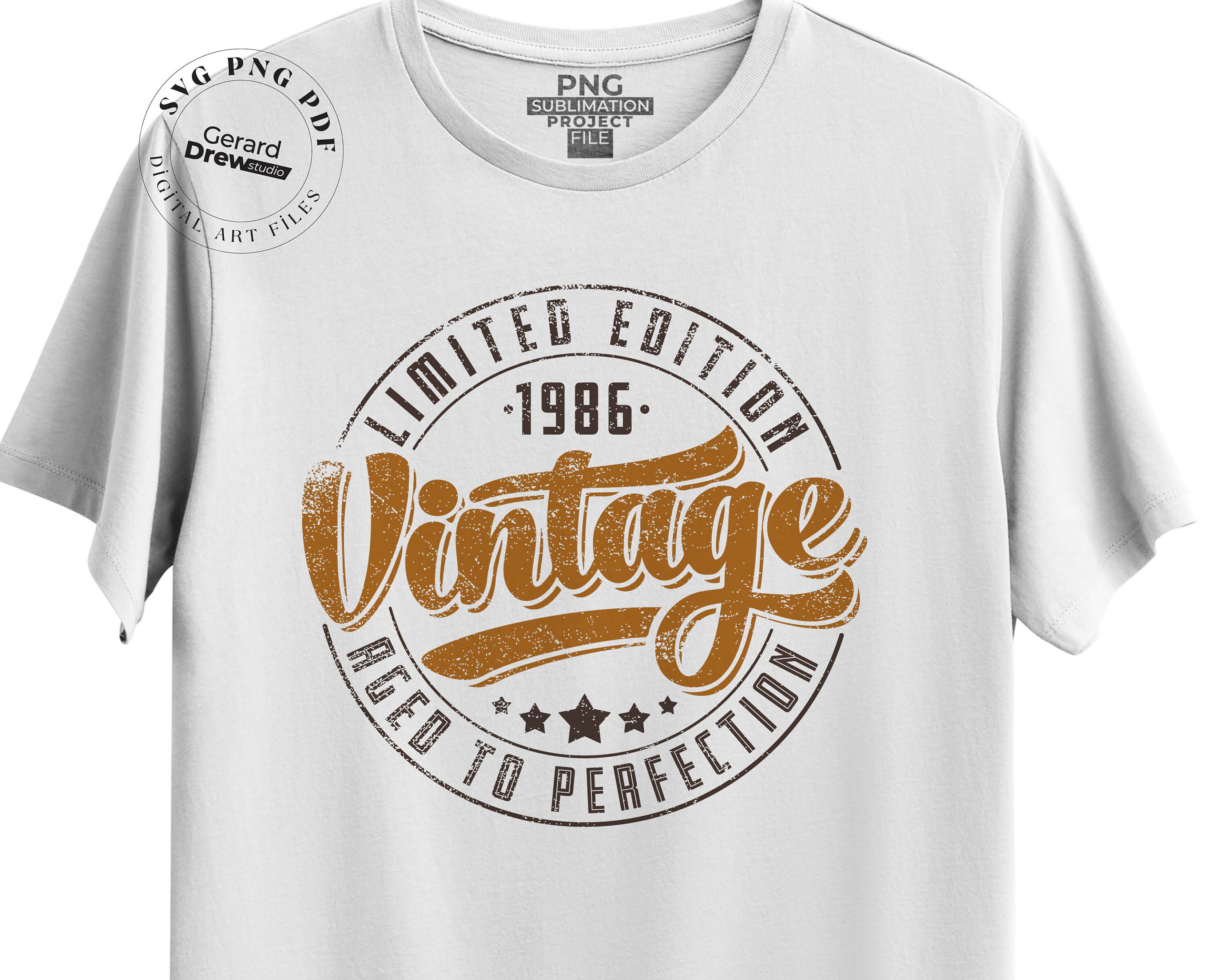 Vintage 1986 Limited Edition Design (SVG PNG PDF) - Etsy