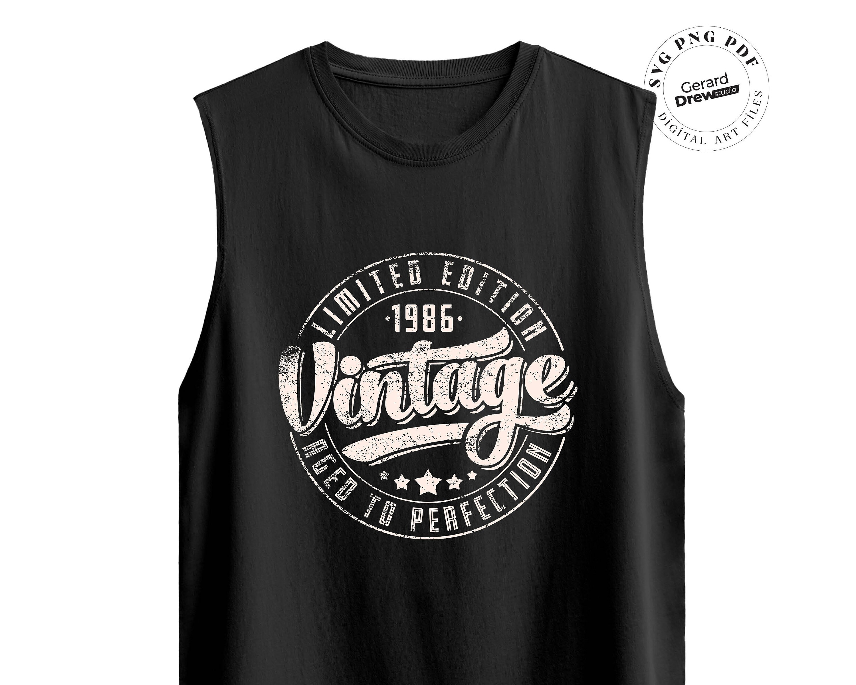 Vintage 1986 Limited Edition Design (SVG PNG PDF) - Etsy