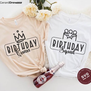 Cumpleaños Reina SVG PNG PDF / Cumpleaños Escuadrón Svg, Cumpleaños Reina Camisa Svg, Es Mi Cumpleaños Svg, Cumpleaños Camiseta Svg, Cumpleaños Svg Png Pdf