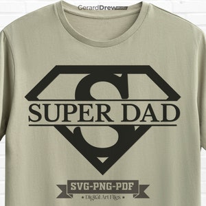 Pai Svg, Super Pai SVG PNG PDF | Split Name Frame Svg, Arquivo Svg do Dia dos Pais para Cricut, Silhouette, Father Svg Cut File, Dad Png
