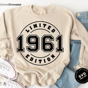 Limited Edition 1961 SVG PNG PDF | Birthday Svg, 1961 Svg, Birthday Png, 1961 Png, Cricut File, Svg File, Digital Cut File, Instant Download
