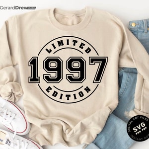 Limited Edition 1997 SVG PNG PDF | Birthday Svg, 1997 Svg, Birthday Png, 1997 Png, Cricut File, Svg File, Digital Cut File, Instant Download