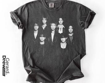 Camiseta Jung Kook BTS Comfort Colors®, camiseta gráfica Bangtan Sonyeondan, camiseta para fans del K-Pop