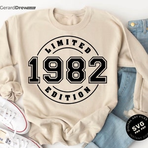 Limited Edition 1982 SVG PNG PDF | Birthday Svg, 1982 Svg, Birthday Png, 1982 Png, Cricut File, Svg File, Digital Cut File, Instant Download