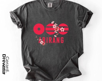 Maglietta Arirang con logo BTS, World Tour 2026, maglietta con stampa floreale, merchandising Bangtan 2026, felpa da concerto, Kpop Army, regalo per appassionati di Kpop, magliette unisex Kpop