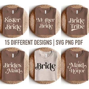 Bundle Party nuptiale SVG, Svg EVJF, Svg nuptiale de douche, EVJF, Svg mariage, Svg de l'équipe de la mariée, voyage entre filles, cadeau de demoiselles d'honneur