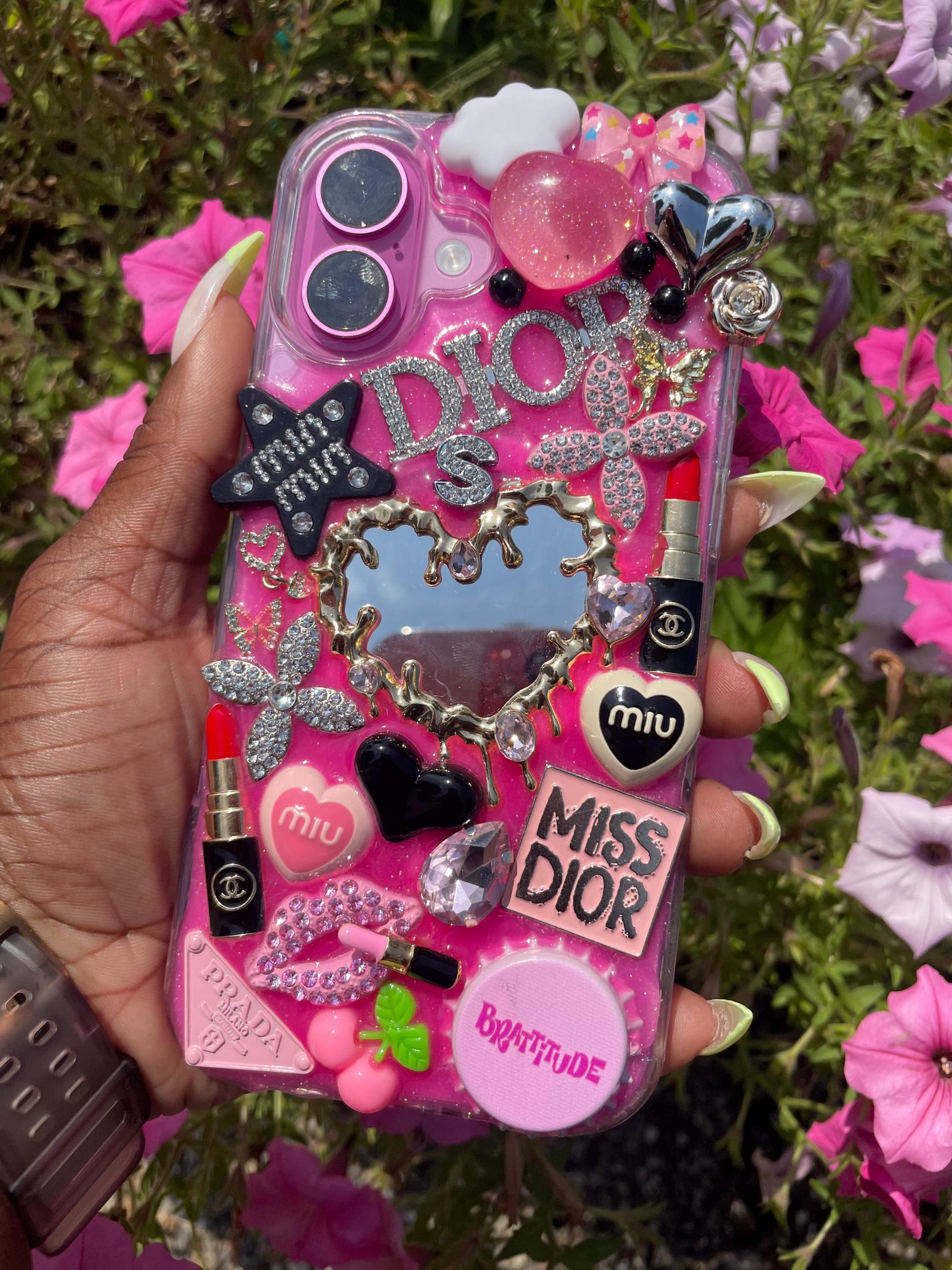 Pink Prada Phone Case