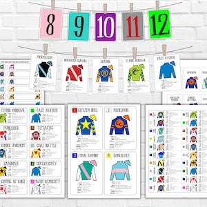 2025 Kentucky Derby Pferd, Jockey Silks, Kentucky Derby Pferd Dienstplan, 151 Kentucky Derby Party druckbar, Kentucky Derby Post druckbar