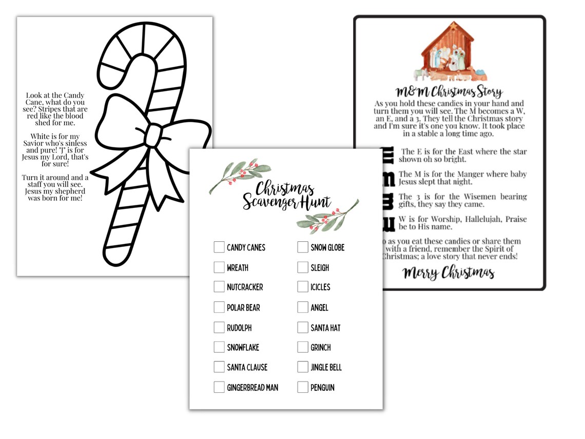 Printable Advent Story and Advent Activity Cards Kids Advent - Etsy