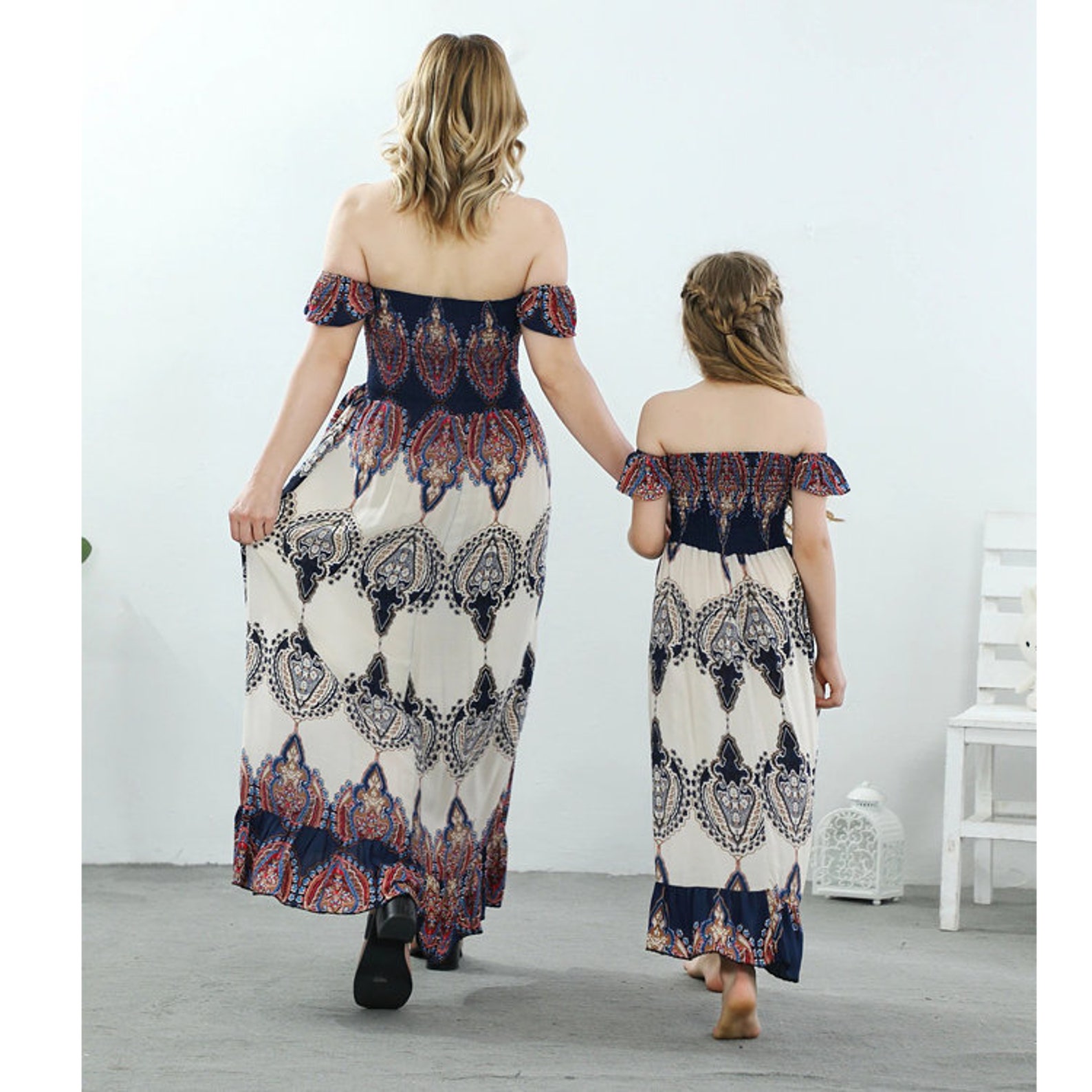 Mother Daughter Dress Ruffle Family Matching Dresses Off | Etsy