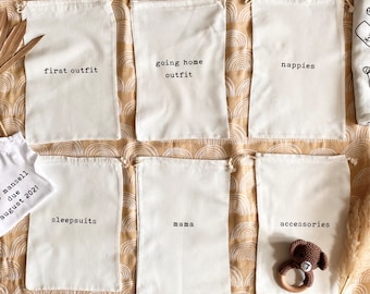 Personalised Baby Organiser Bags - Mum and Baby Storage for Hospital / Travel / Nursery / Nappy Bags