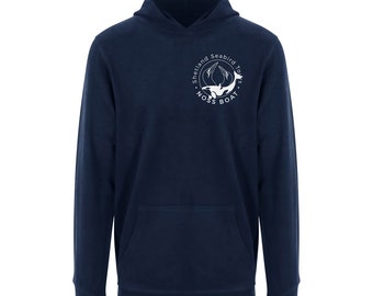 The Noss Boat Shetland Seabird Tours - French Navy ECO HOODY  - X LARGE