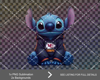 チーフス ステッチ 昇華 PNG | NFL フットボール ファンアート (デジタルダウンロード)