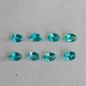 Paraiba Blue Apatite Gemstone: 5.99 ct Oval Stones from Madagascar
