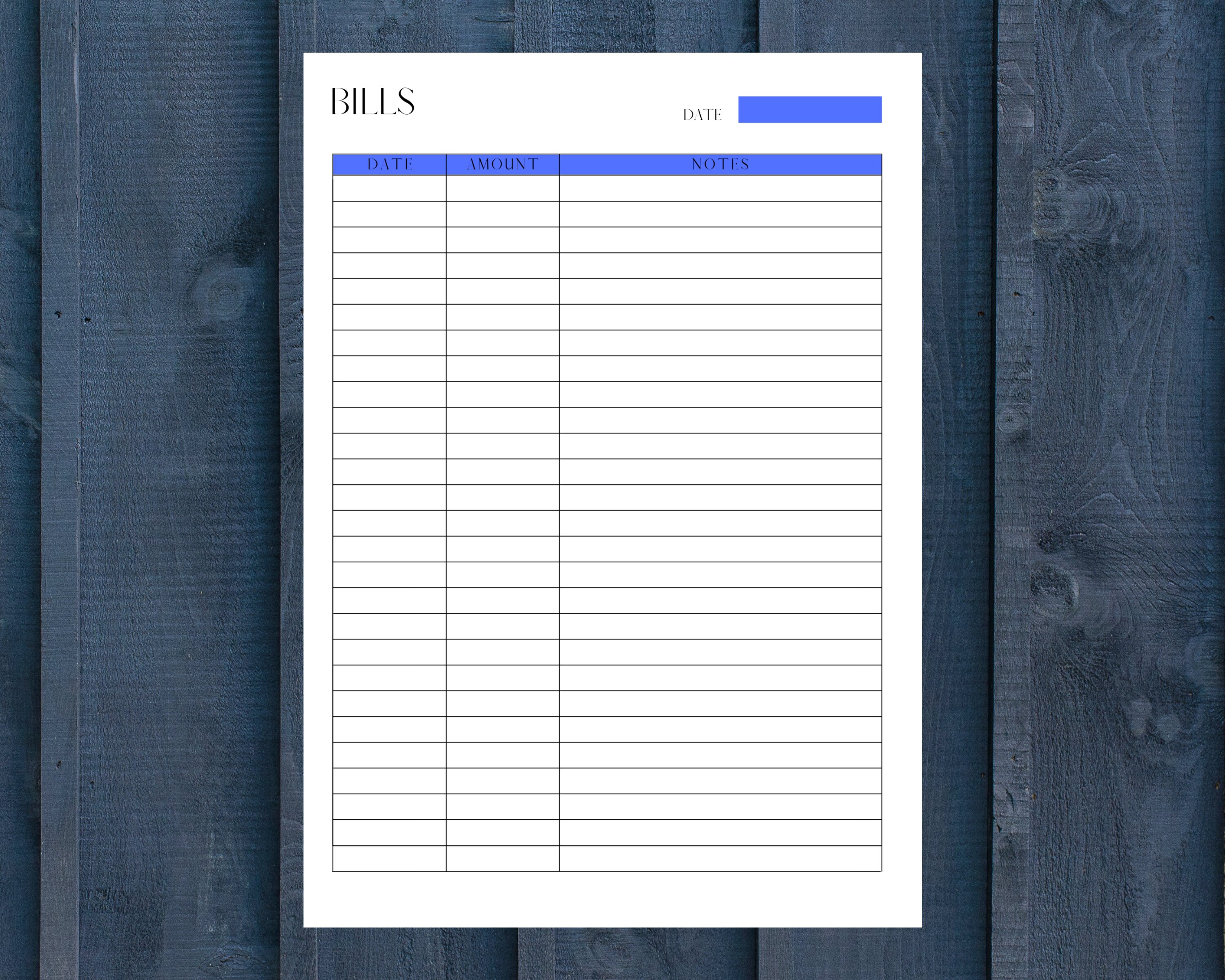 Printable Bills Sheet A4 and US Letter Sizes I 8 Colours - Etsy Australia