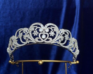 Tiara Da Sposa Barocca Con Strass Rossi E Cristalli, Corona Full Round Con 34 Clip A Onda, Per Matrimonio, Ballo, Festa Di Compleanno