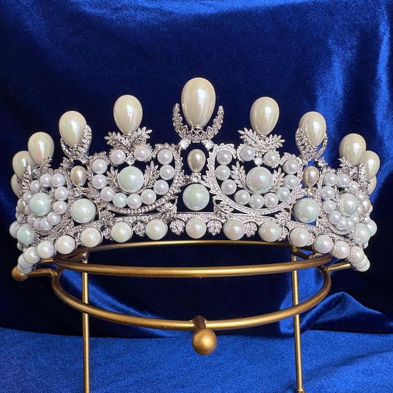 Empress Eugenie's Pearl Royal Tiara Princess Queen Baroque Vintage