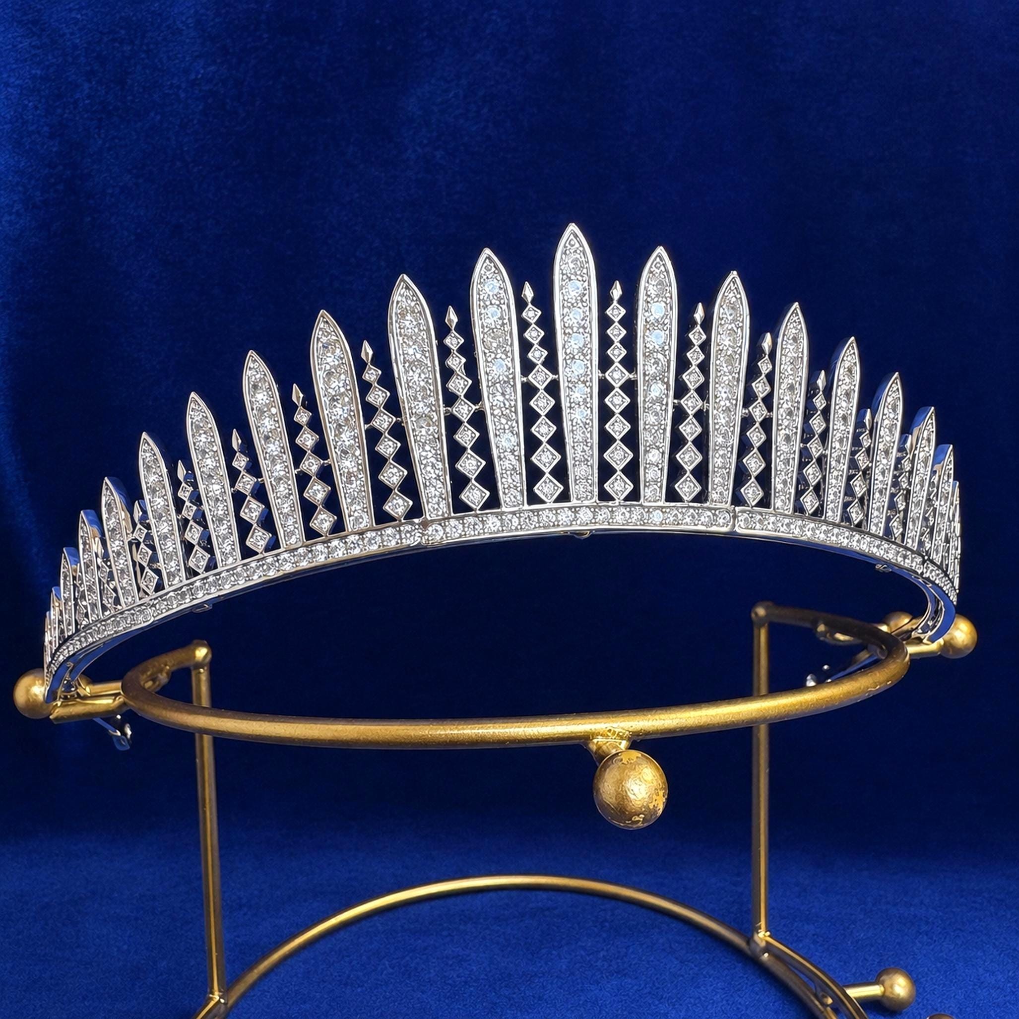 Russian Kokoshnik Royal Style Bridal Tiara,fringe Design Royalty